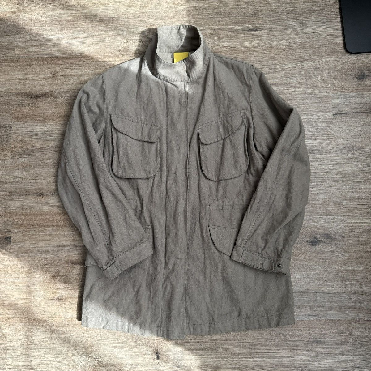 Mandarina Duck 2000S MANDARINA DUCK RAW CUT COATED FABRIC SHIRT JACKET Size L / US 10 / IT 46 - 1 Thumbnail