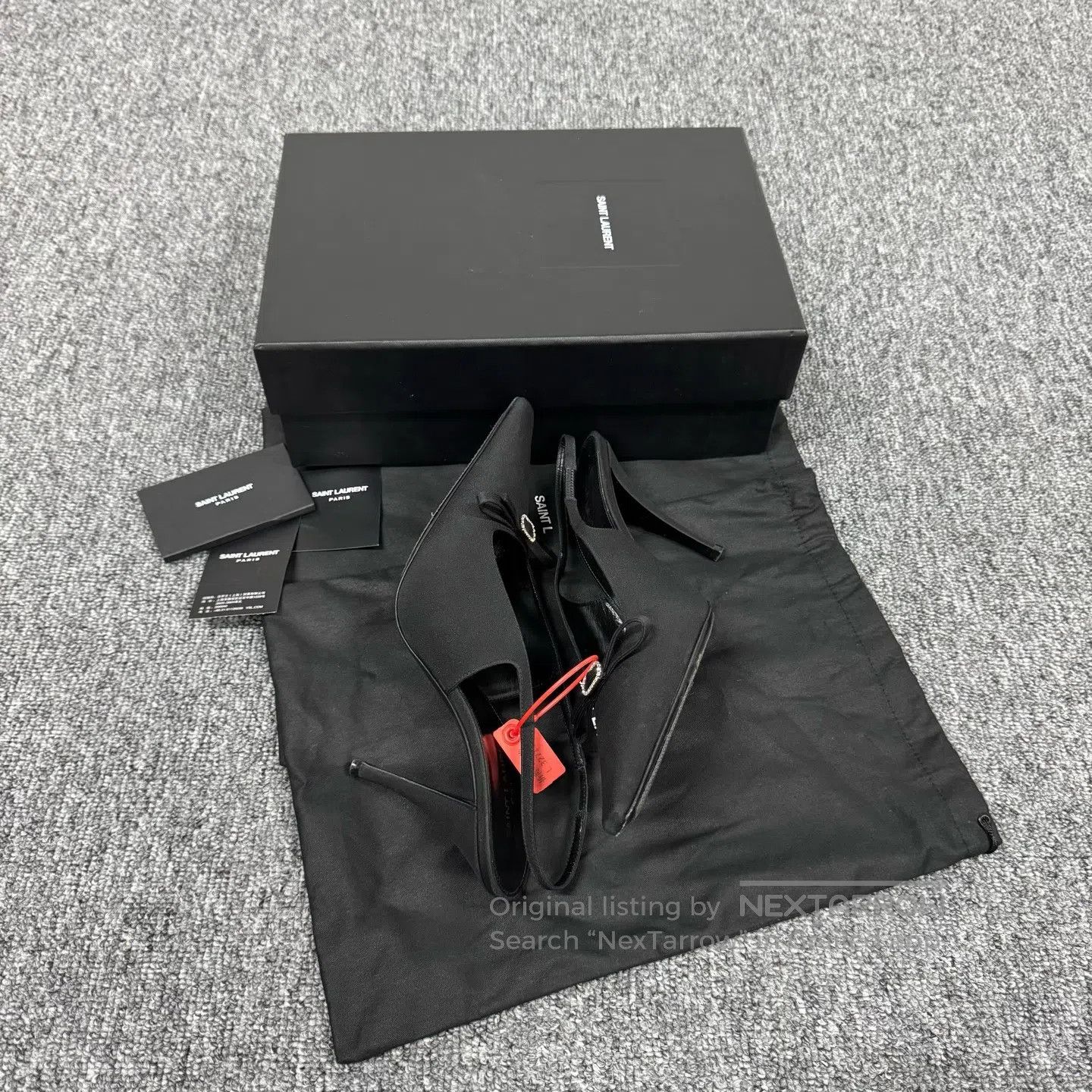Saint Laurent Paris Saint Laurent Paris Black pointed water diamond buckle hig Size US 8.5 / IT 38.5 - 3 Thumbnail