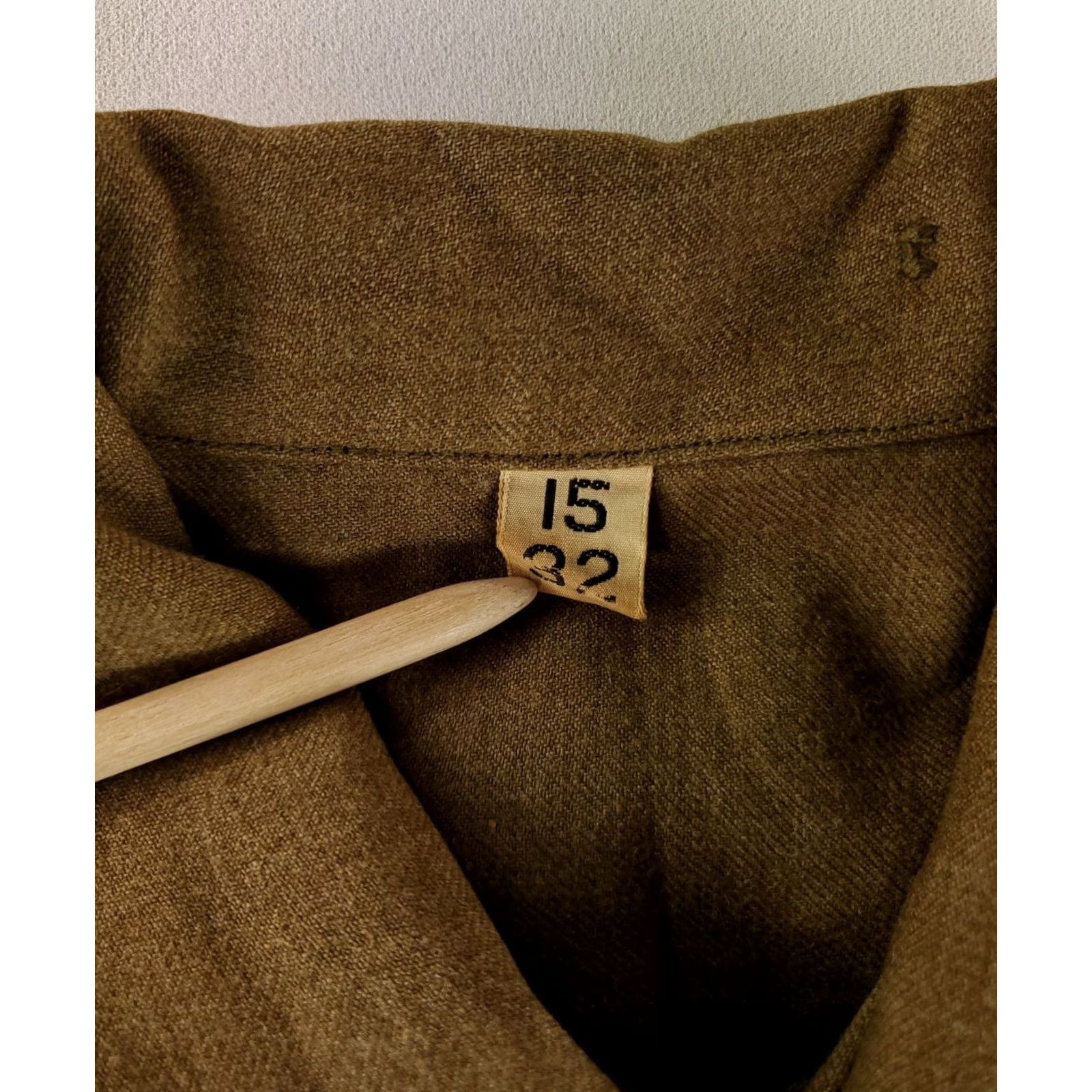 Vintage VINTAGE US Army M43 Wool Field Shirt Gusseted Brown Mens M 15/32 Long Sleeve Shirt Size US M / EU 48-50 / 2 - 3 Thumbnail