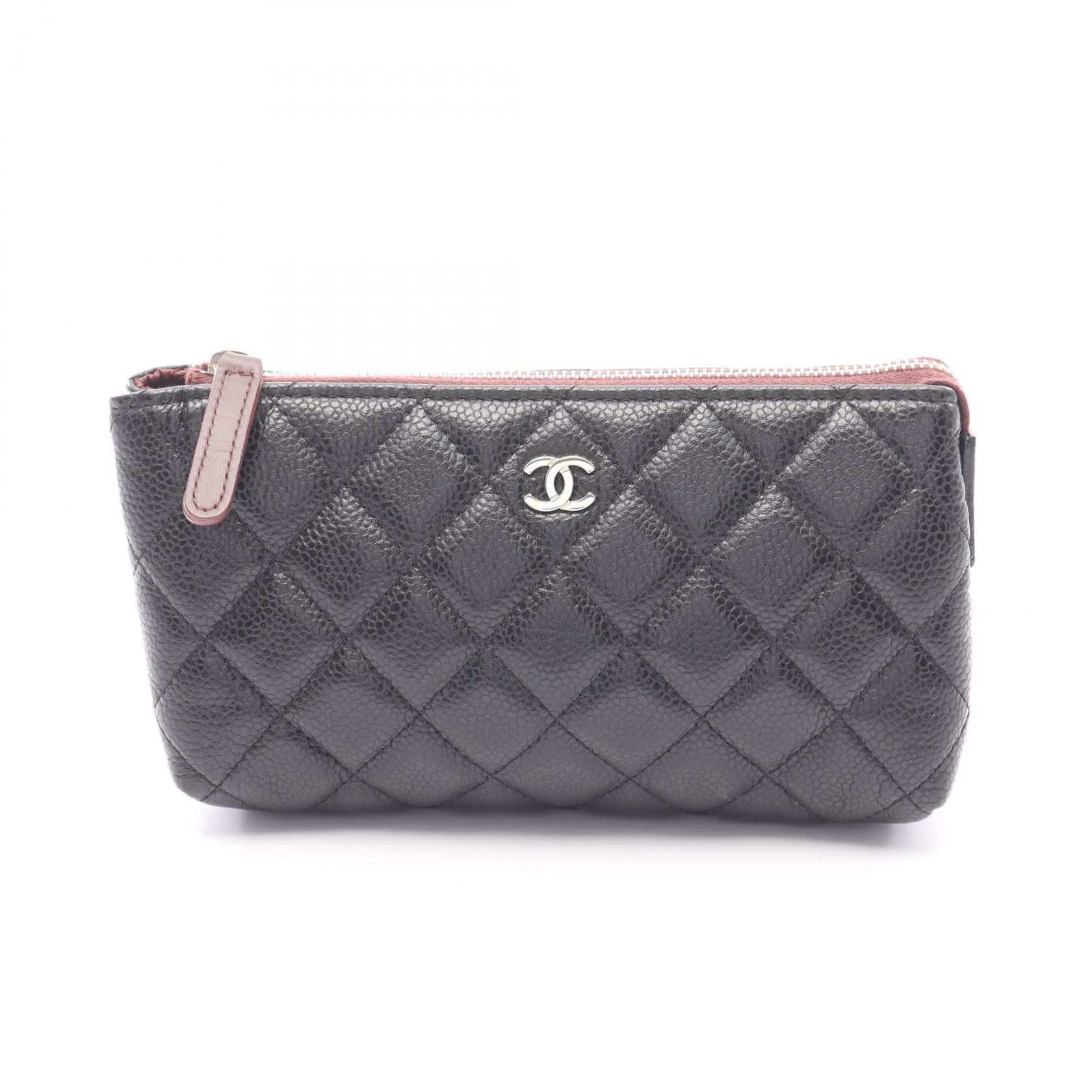 Chanel Chanel Matelassé Caviar Skin Pouch Leather Other