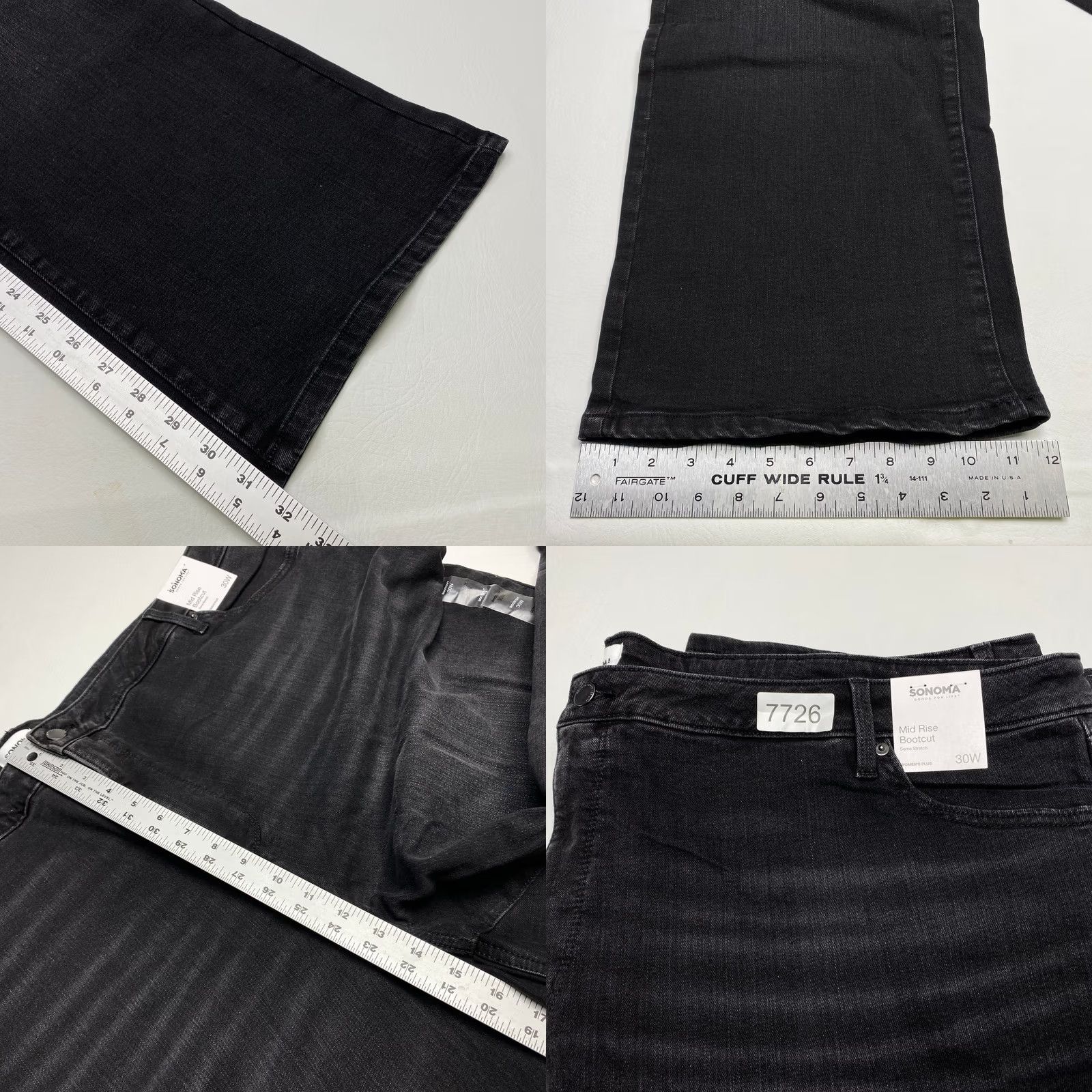 Vintage NWT Womens Plus Jeans Sonoma Bootcut Jeans 30W 50x31 Black NEW Size 30" / US 8 / IT 44 - 8 Thumbnail