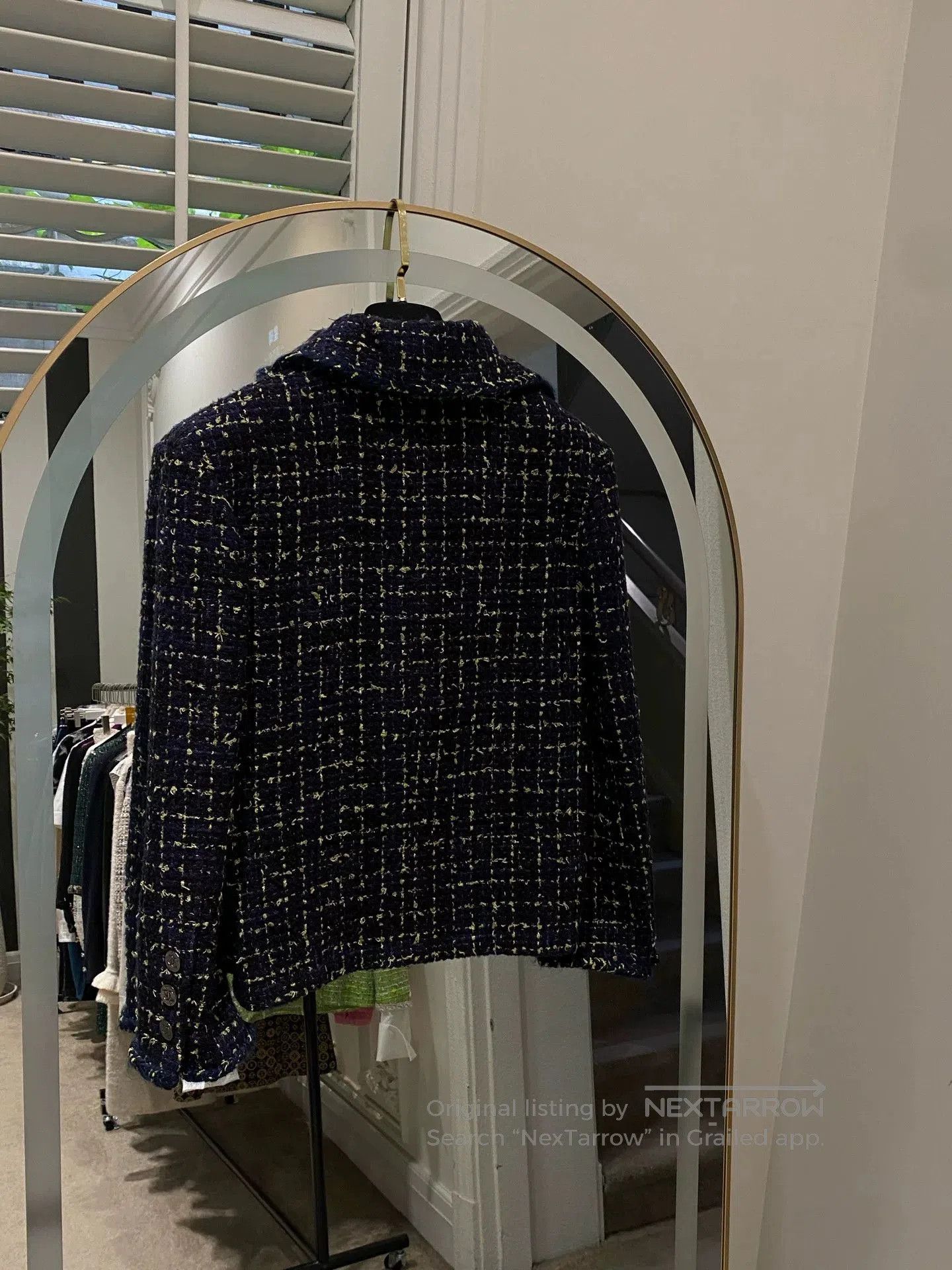 Chanel Chanel 2022 Blue Yellow Plaid Tweed Jacket. Size US S / EU 44-46 / 1 - 2 Thumbnail