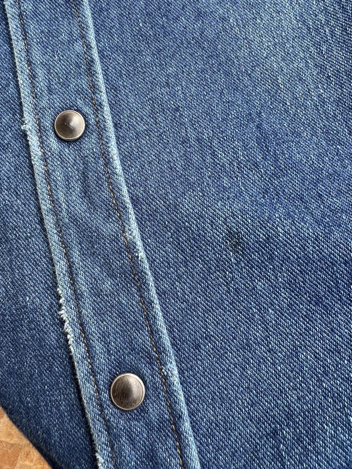 junhashimoto Junhashimoto Japan Distress Fade Denim Stretch Western Shirt Size US M / EU 48-50 / 2 - 21 Thumbnail