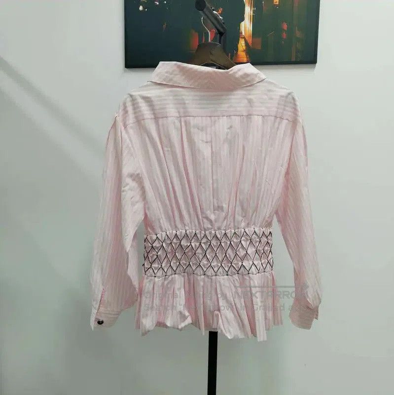 Chanel Chanel Pink Cotton Long Sleeve Shirt . Size M / US 6-8 / IT 42-44 - 2 Thumbnail