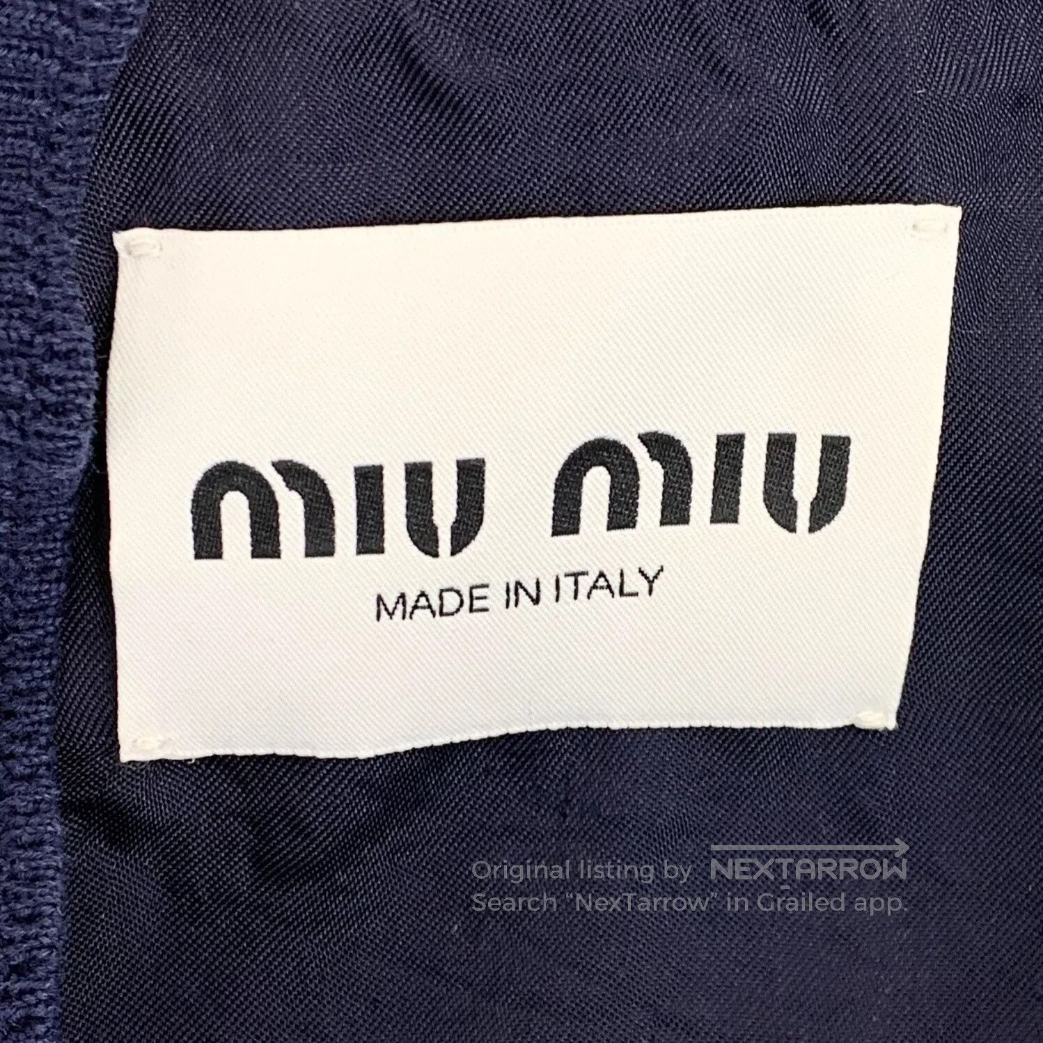 Miu Miu Miu Miu Blue logo embroidered cotton denim jacket| Size XS / US 0-2 / IT 36-38 - 5 Thumbnail