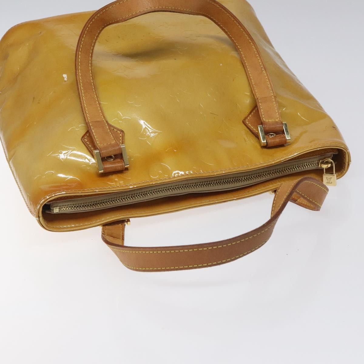 Louis Vuitton LOUIS VUITTON Monogram Vernis Houston Hand Bag Beige M91004 Size ONE SIZE - 7 Thumbnail