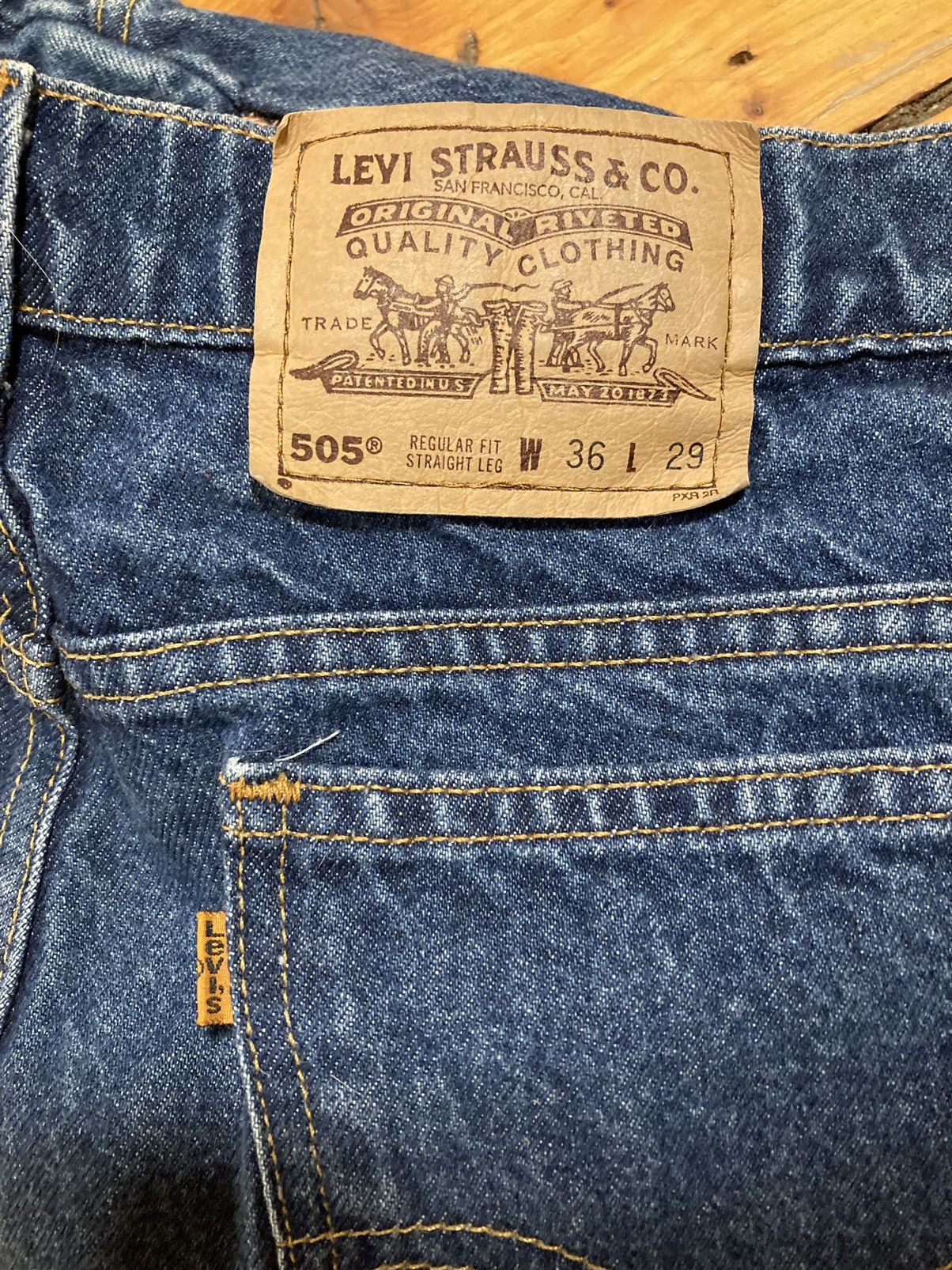 Levi's Levi’s 505 36x29 Orange Tab 1995 Size US 36 / EU 52 - 3 Thumbnail