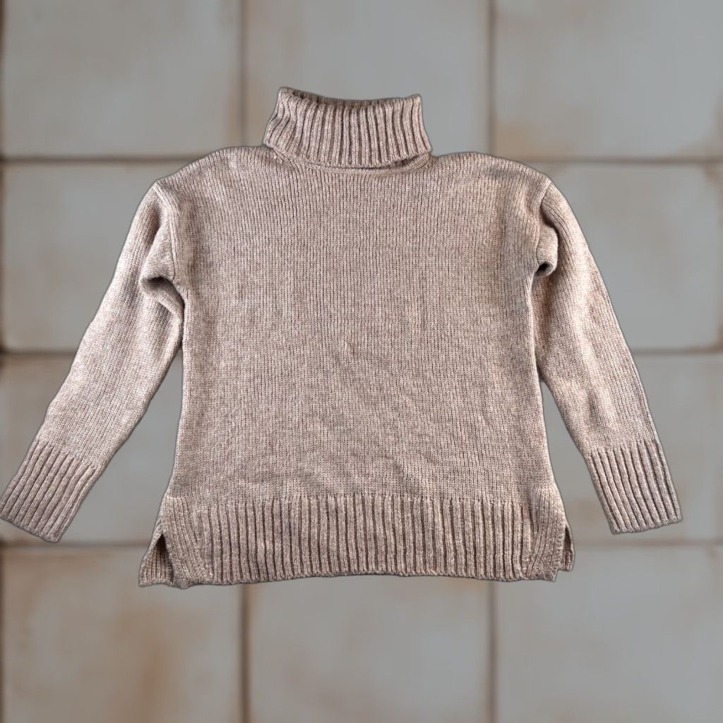 Banana Republic Banana Republic Turtleneck Sweater Womens M Pink Polyester Knit Preppy Size M / US 6-8 / IT 42-44 - 1 Thumbnail