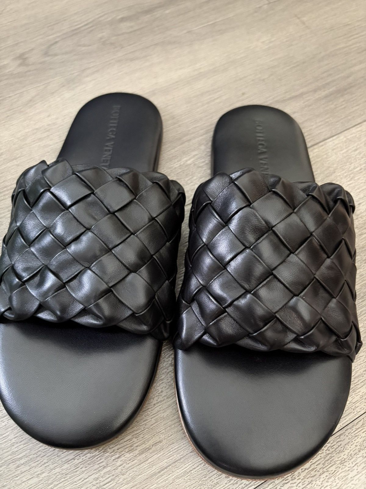 Bottega Veneta Increcciatto Nappa leather woven slides EU41/ US8 Size US 8 / EU 41 - 3 Thumbnail