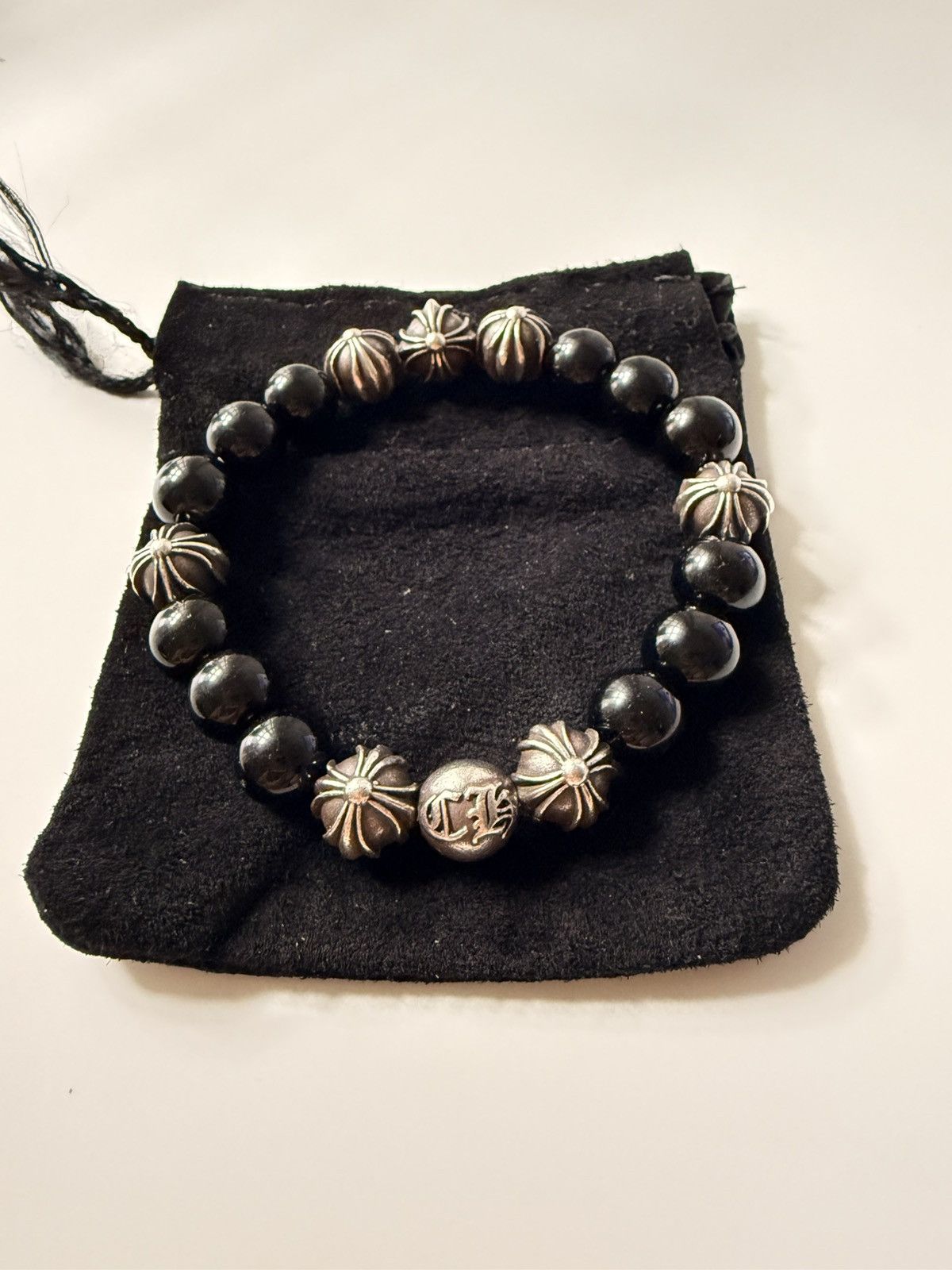 Chrome Hearts Chrome hearts onyx 10mm beads bracelet Size ONE SIZE - 1 Thumbnail