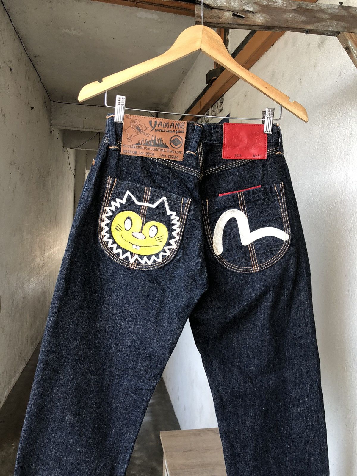 Evisu Rare❗️Vintage 80s Evisu Yamane Embroidery Denim Size US 26 / EU 42 - 3 Thumbnail