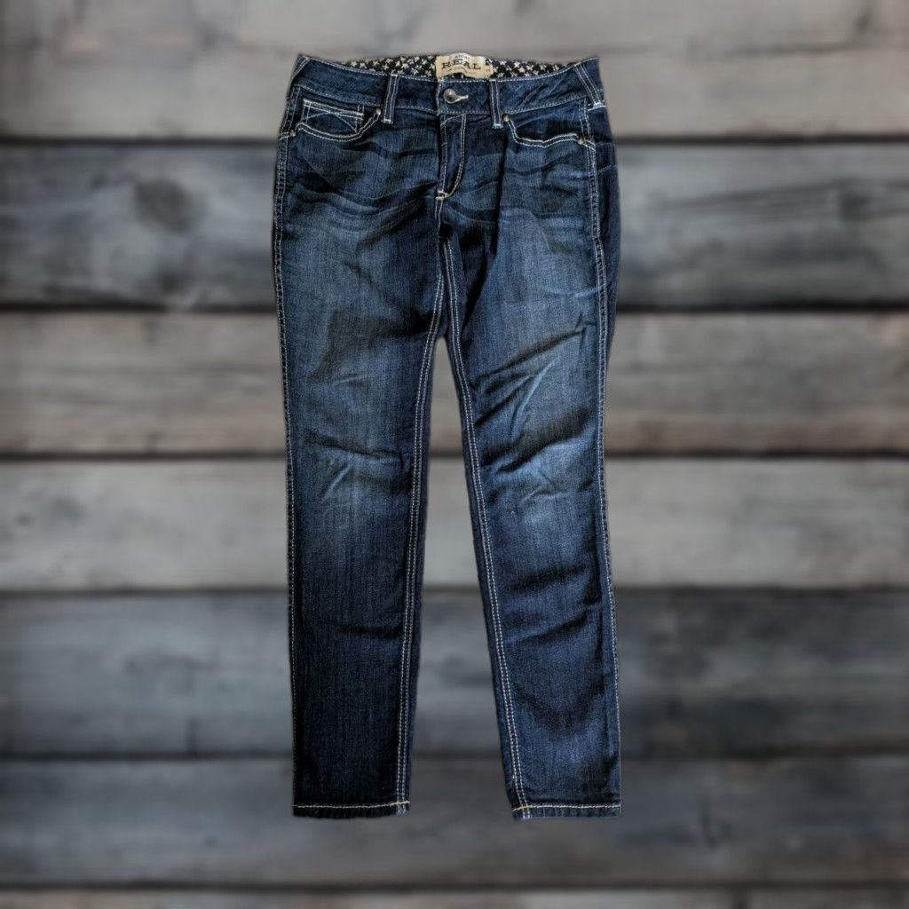 Ariat Ariat Real Ella Jeans Women 31 Blue Skinny Mid Rise Stretch Western Dark Denim Pants Size 24" / US 00 / IT 34 - 1 Thumbnail