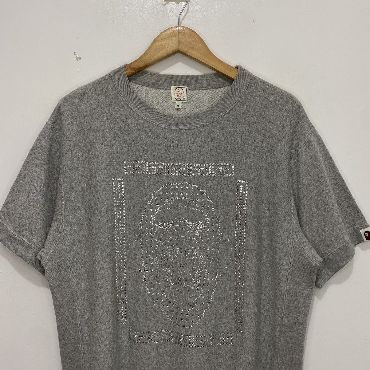 Bape Swarovski Big Ape Head Sweat Shirt Size US M / EU 48-50 / 2 - 3 Thumbnail