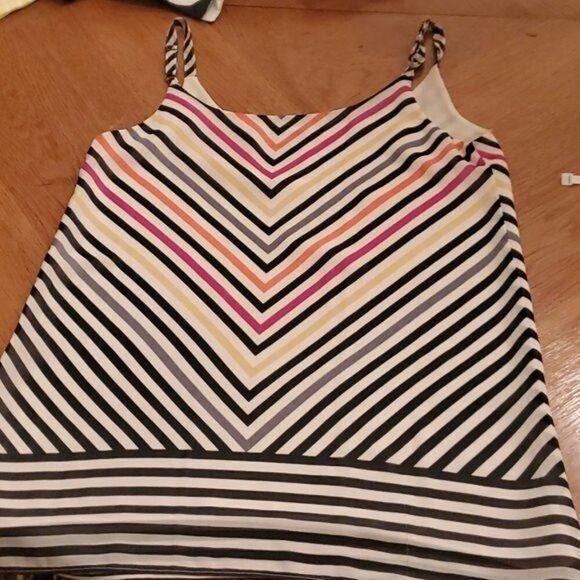 Designer CAbi Linea Cami Adjustable Spaghetti Straps Striped Dressy L Size XS / US 0-2 / IT 36-38 - 8 Thumbnail