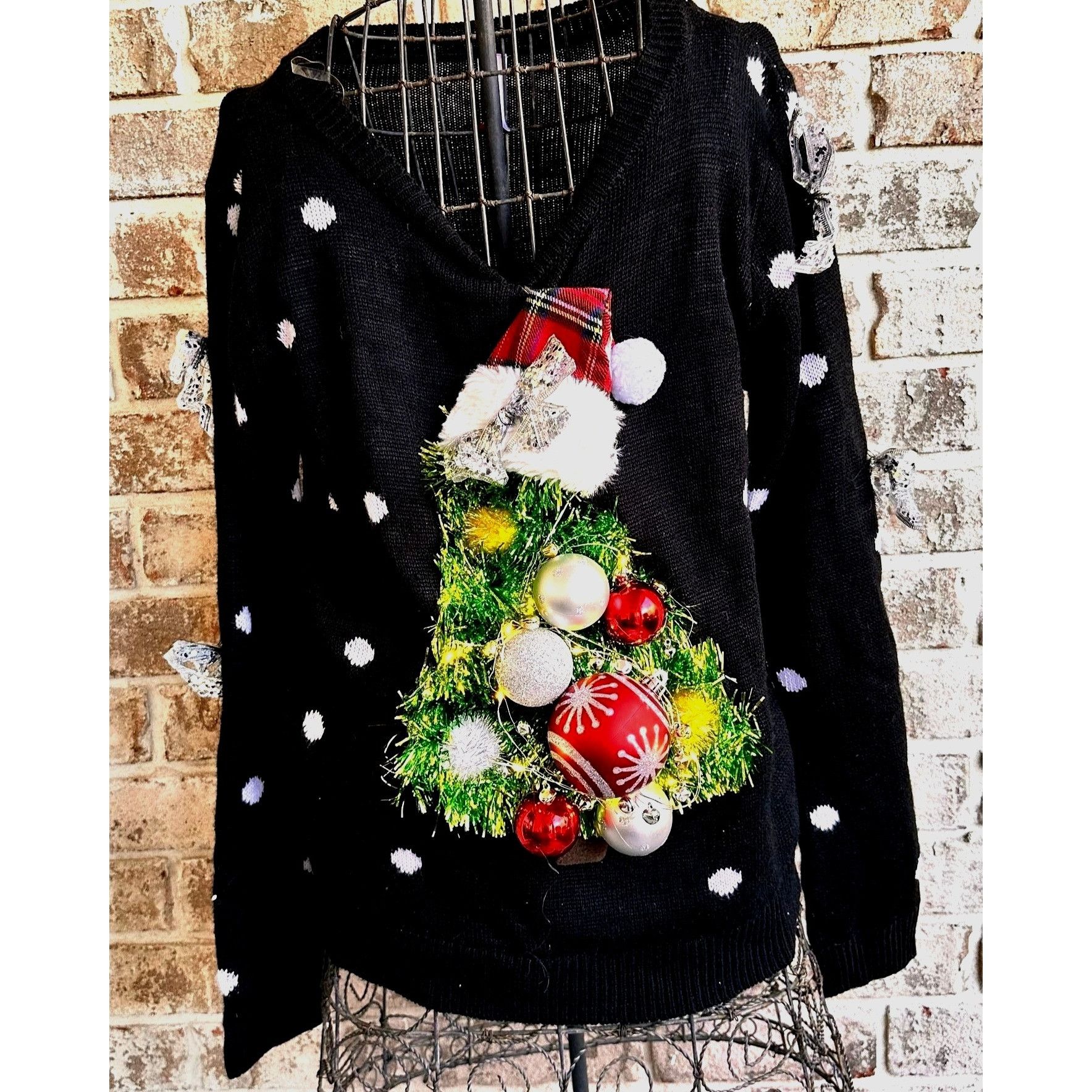 Vintage VTG No Boundaries Ugly Christmas Sweater Juniors Large n Size L / US 10 / IT 46 - 3 Thumbnail