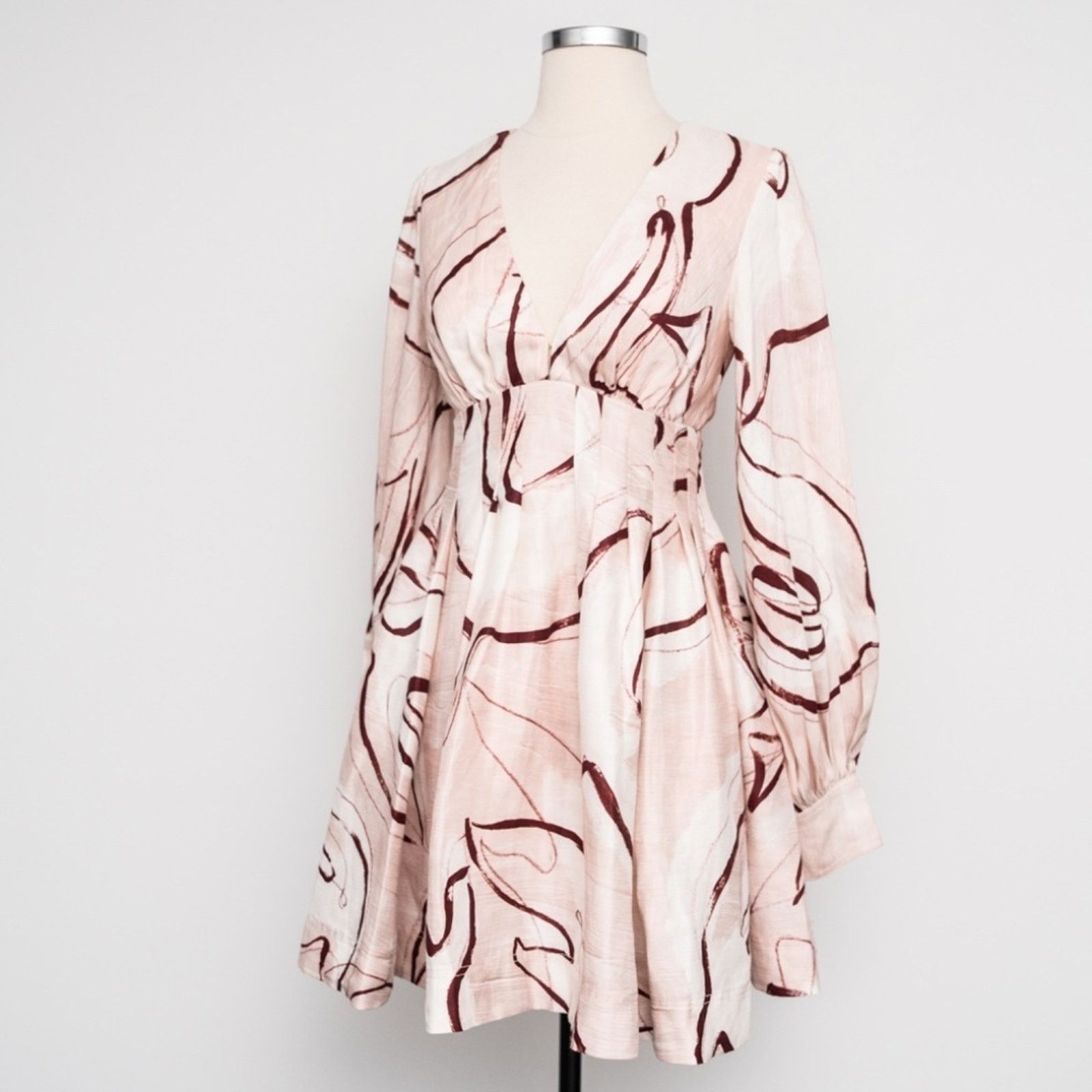 Aje Aje. Amelia Plunge Mini Dress. Size XS / US 0-2 / IT 36-38 - 4 Thumbnail