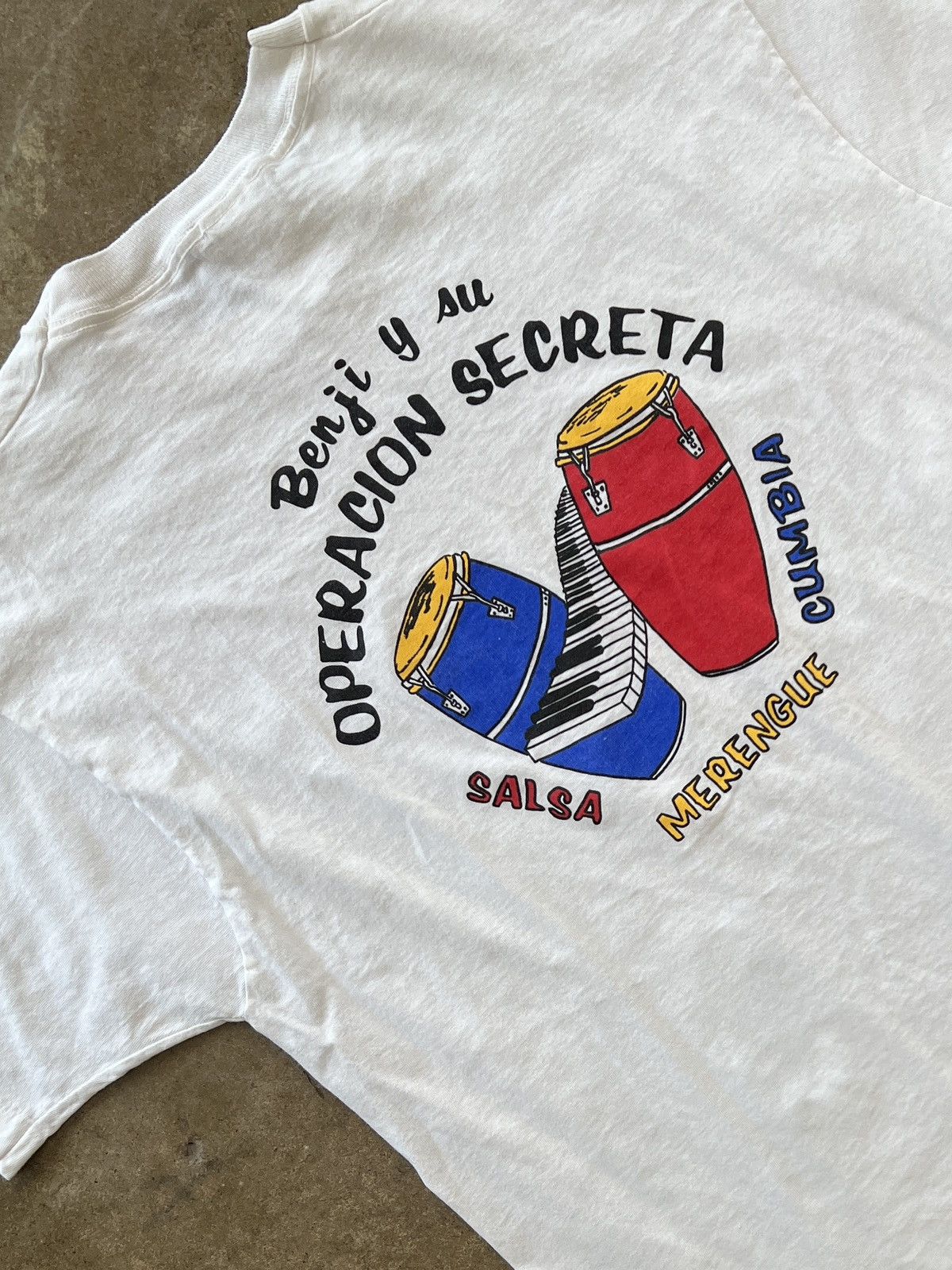 Vintage Vintage Operacion Secreta Salsa Merengue Cumbia Music Tee XL Size US XL / EU 56 / 4 - 1 Thumbnail