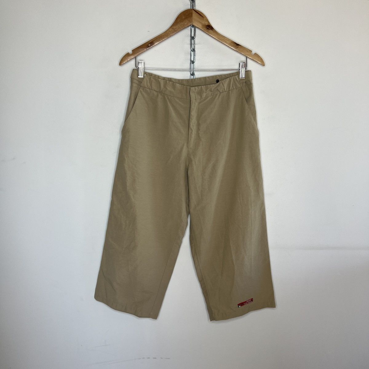 Prada Prada Beige Nylon Pants Red Tab Y2K Size 28" / US 6 / IT 42 - 1 Thumbnail