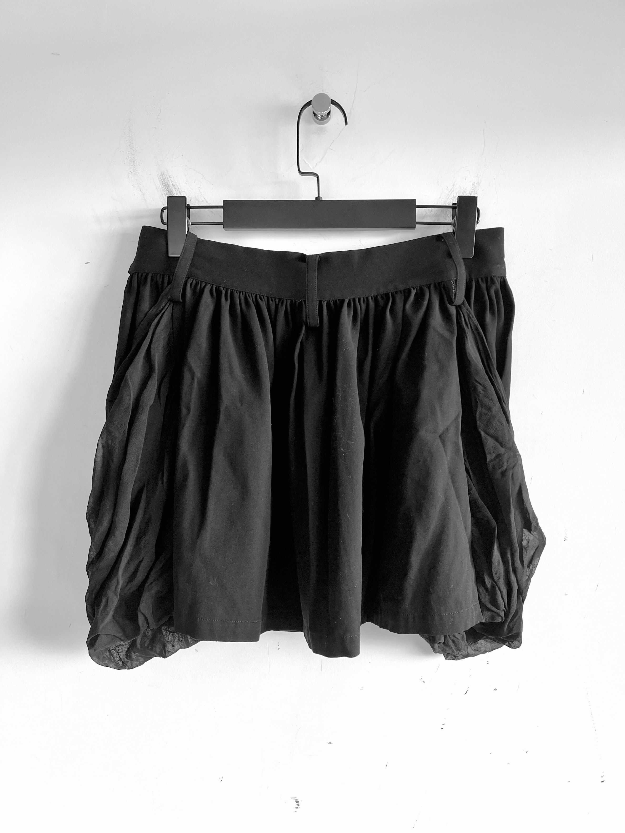 Limi Feu LIMI feu Yohji Yamamoto - Silk Gathered Pocket Mini Skirt Size 29" - 7 Thumbnail