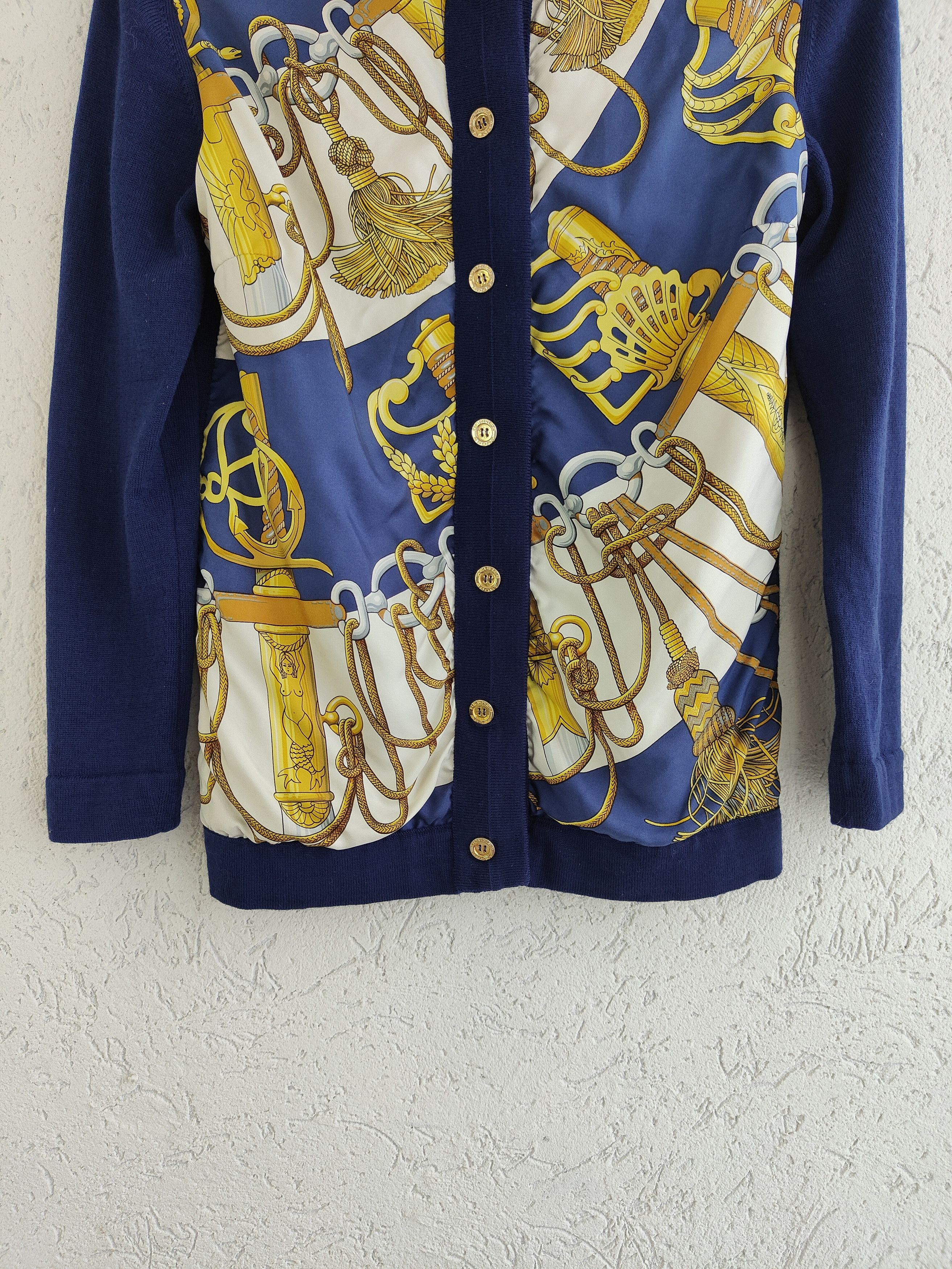 Hermes Hermes Paris Vintage Silk Cardigan Cliquetis Size S / US 4 / IT 40 - 3 Thumbnail