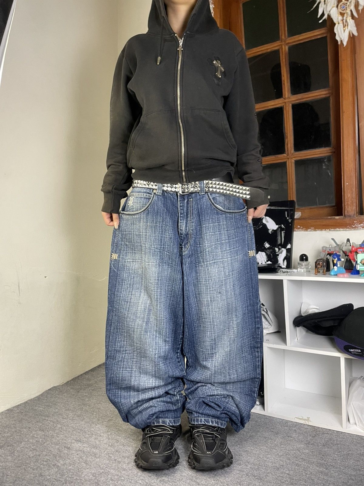 Makaveli × Vintage MAKAVELI TUPAC SHAKUR M Baggy Pants Blue Washed Size US 34 / EU 50 - 4 Thumbnail