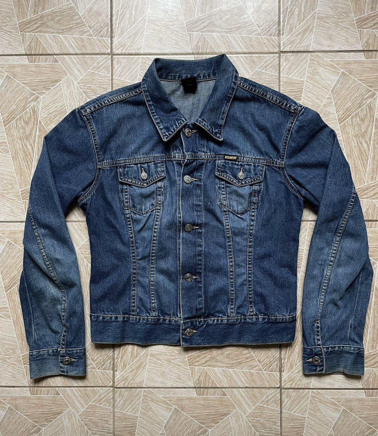 Diesel × Vintage Vintage Archive Diesel Women’s Denim Jacket Logo XL Blue Size XL / US 12-14 / IT 48-50 - 1 Thumbnail