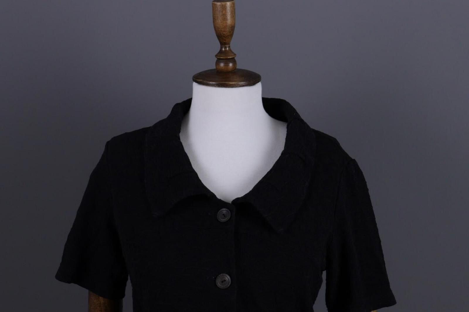 Transit Transit Par Such 392 Black Floral Blouse Shirt Sz 3 / L Size L / US 10 / IT 46 - 3 Thumbnail