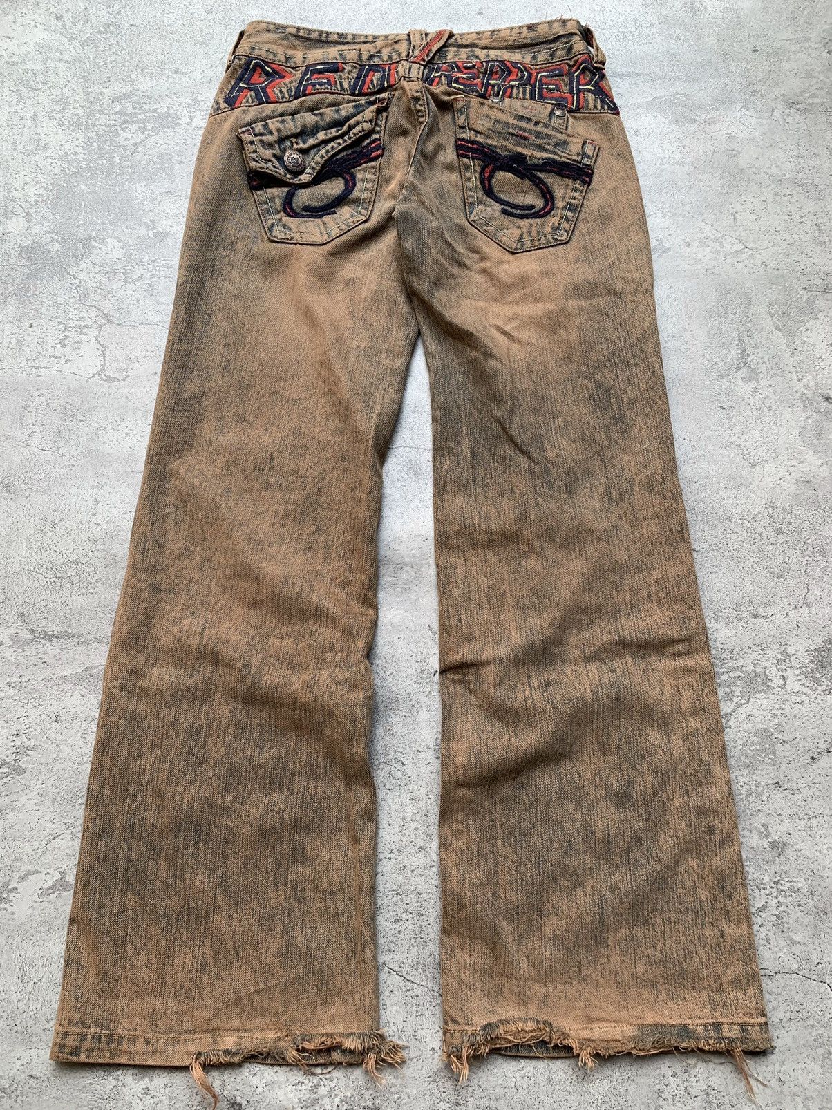 If Six Was Nine REDPEPPER distressed mudwash flare jeans Size US 28 / EU 44 - 5 Thumbnail