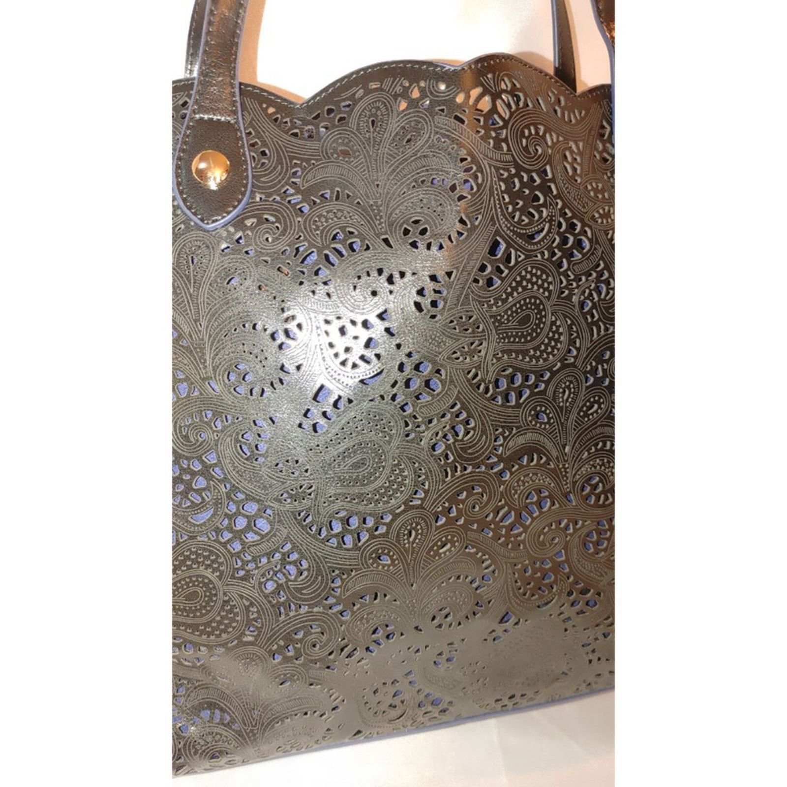 Buco BUCO Ashley Laser Cut Scalloped Tote Size ONE SIZE - 4 Thumbnail