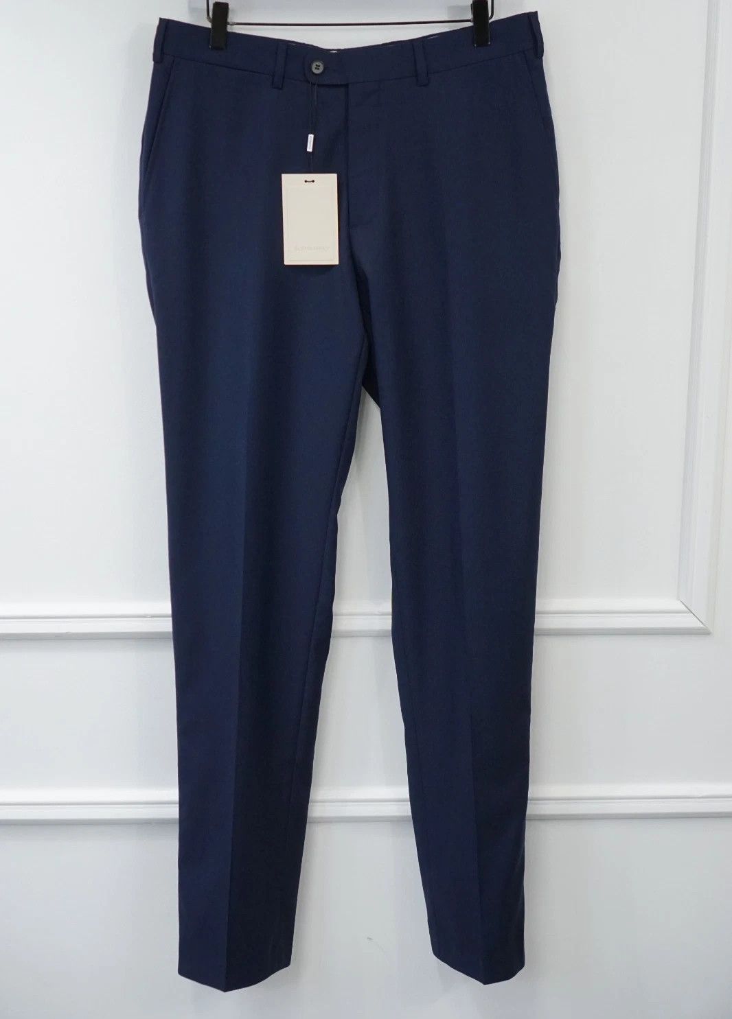 Men Suitsupply Pants Navy Blue Wool Brescia Size UK/US38