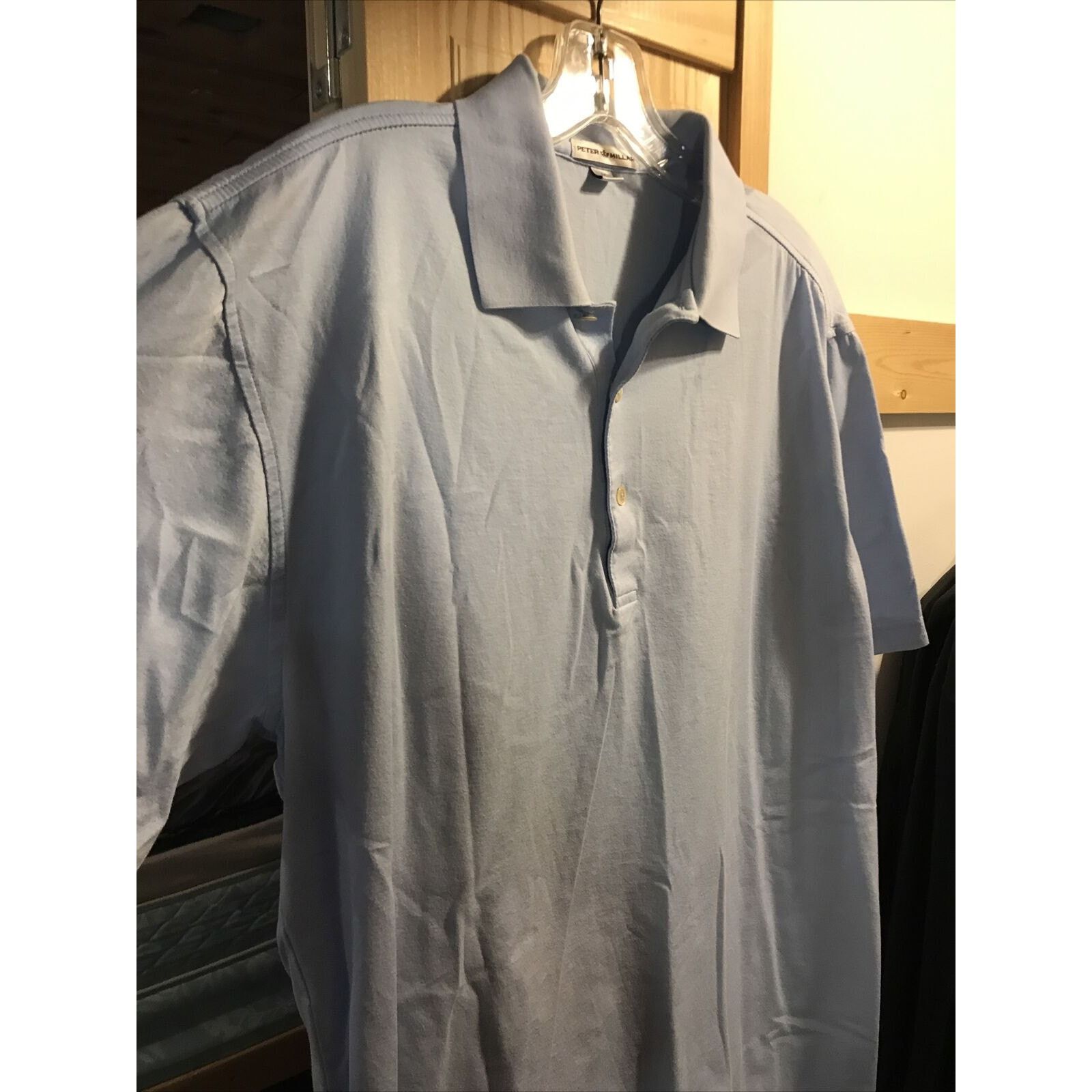 Peter Millar PETER MILLAR Men’s M Indigo Blue Polo Shirt Golf Cotton Size US M / EU 48-50 / 2 - 3 Thumbnail