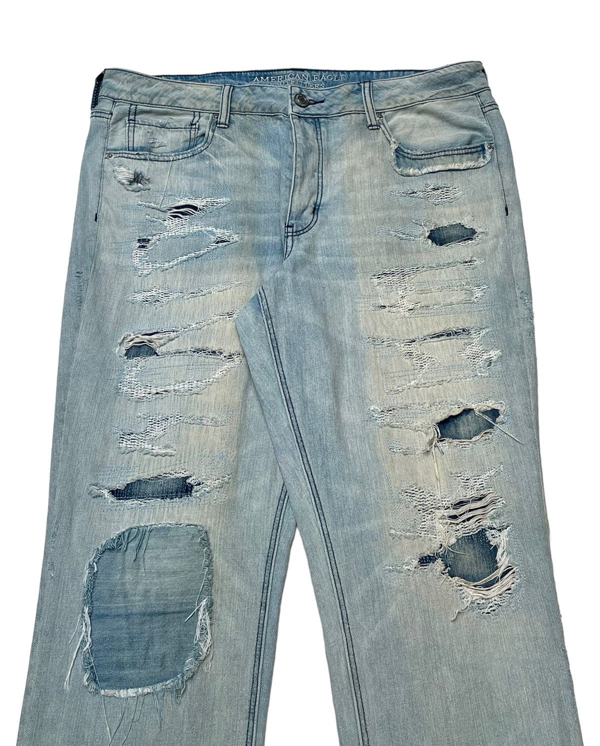 American Eagle Outfitters × Vintage Vintage American Eagle Outfitters Distressed Jeans 2000s Size US 38 / EU 54 - 3 Thumbnail