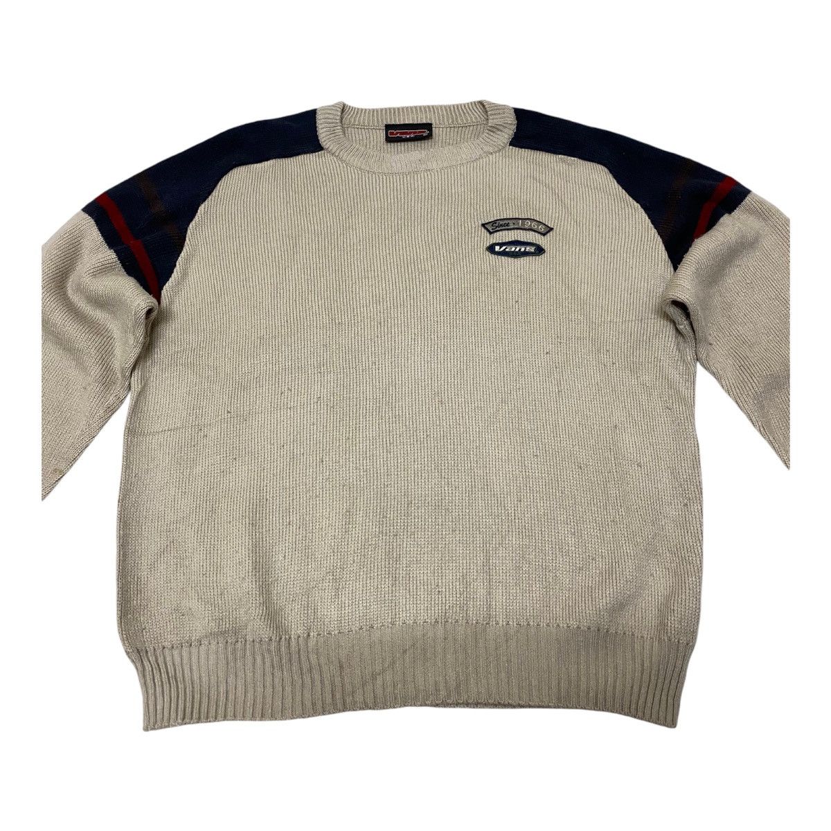 Vans × Vintage Vintage Vans U.S.A Crewneck Knit Sweater (C3) Size US L / EU 52-54 / 3 - 2 Thumbnail