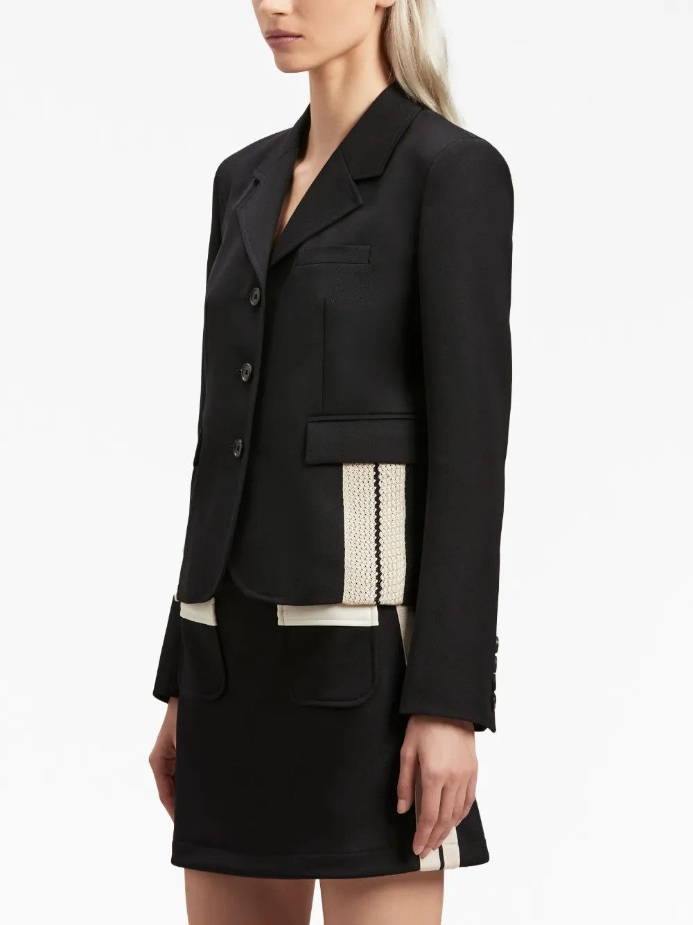 Palm Angels o1y1125 Blazer in Black/Beige Size XS / US 0-2 / IT 36-38 - 3 Thumbnail