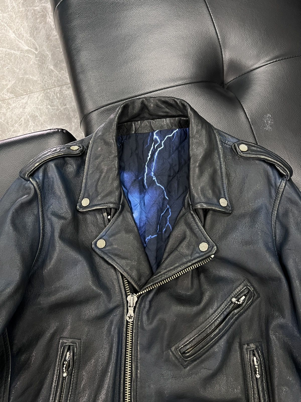 PHENOMENON Phenomenon AW11 Lightning Lining Rider Jacket Size US XXS / EU 40 - 4 Thumbnail