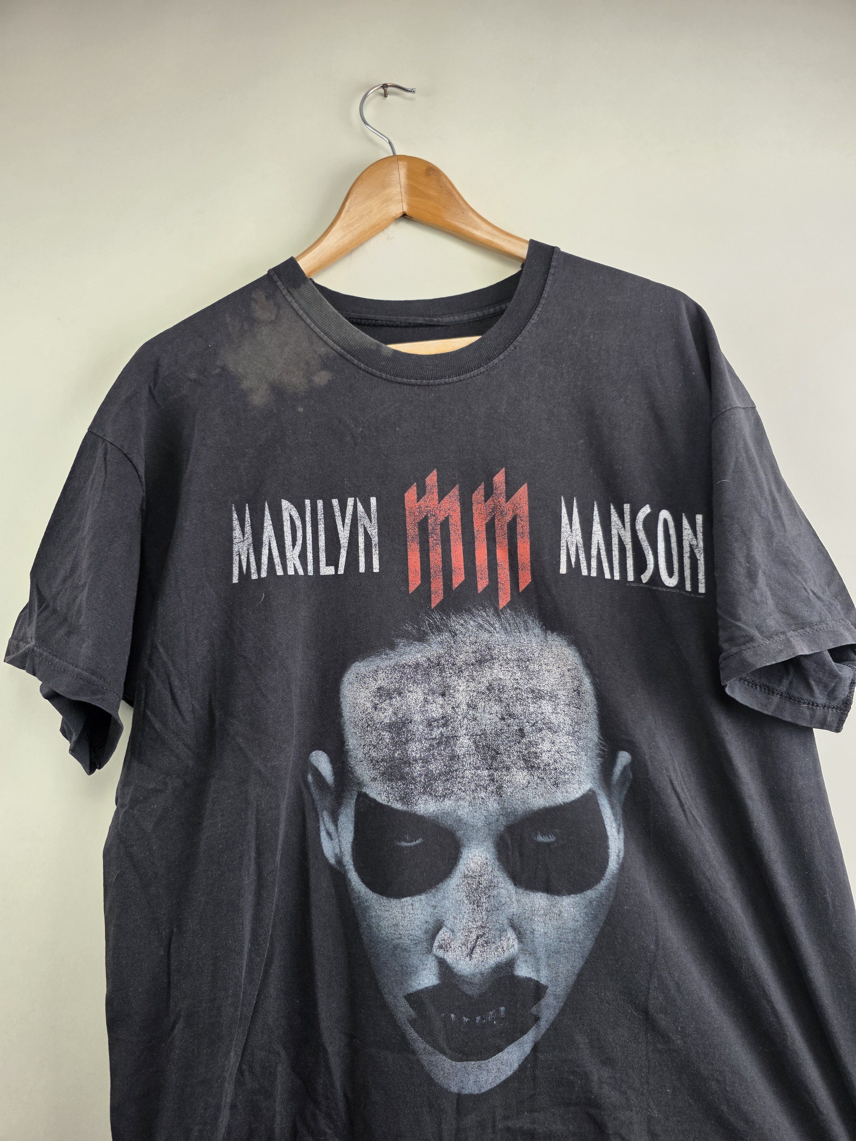 Band Tees × Marilyn Manson × Vintage 2003 Marilyn Manson XL 22.5" 28.5" Size US XL / EU 56 / 4 - 2 Thumbnail