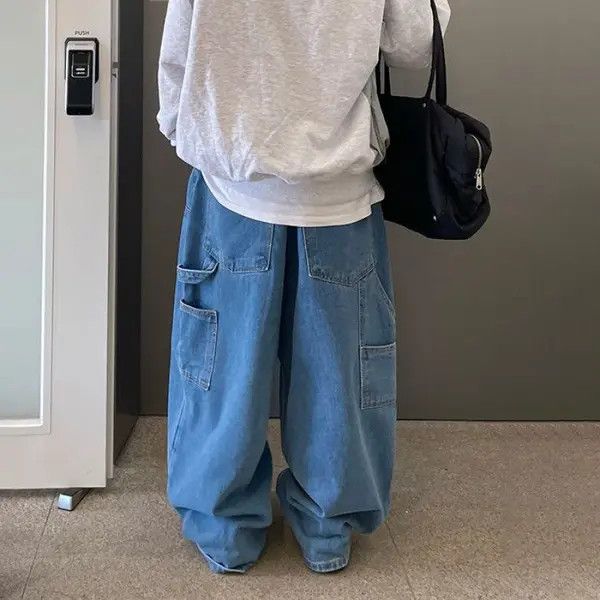 VIBE Blue Baggy Denim Jeans Size US 32 / EU 48 - 3 Thumbnail