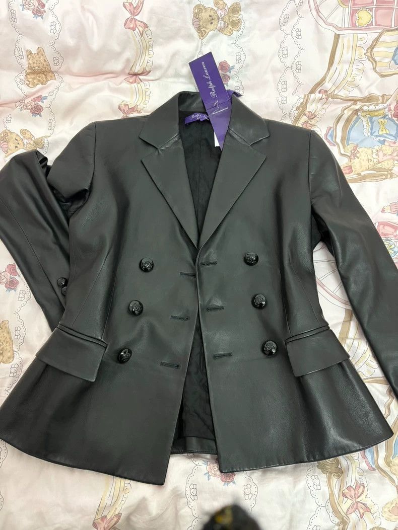RRL Ralph Lauren RRL Ralph Lauren Purple label brand new women's leather ja Size S / US 4 / IT 40 - 2 Thumbnail
