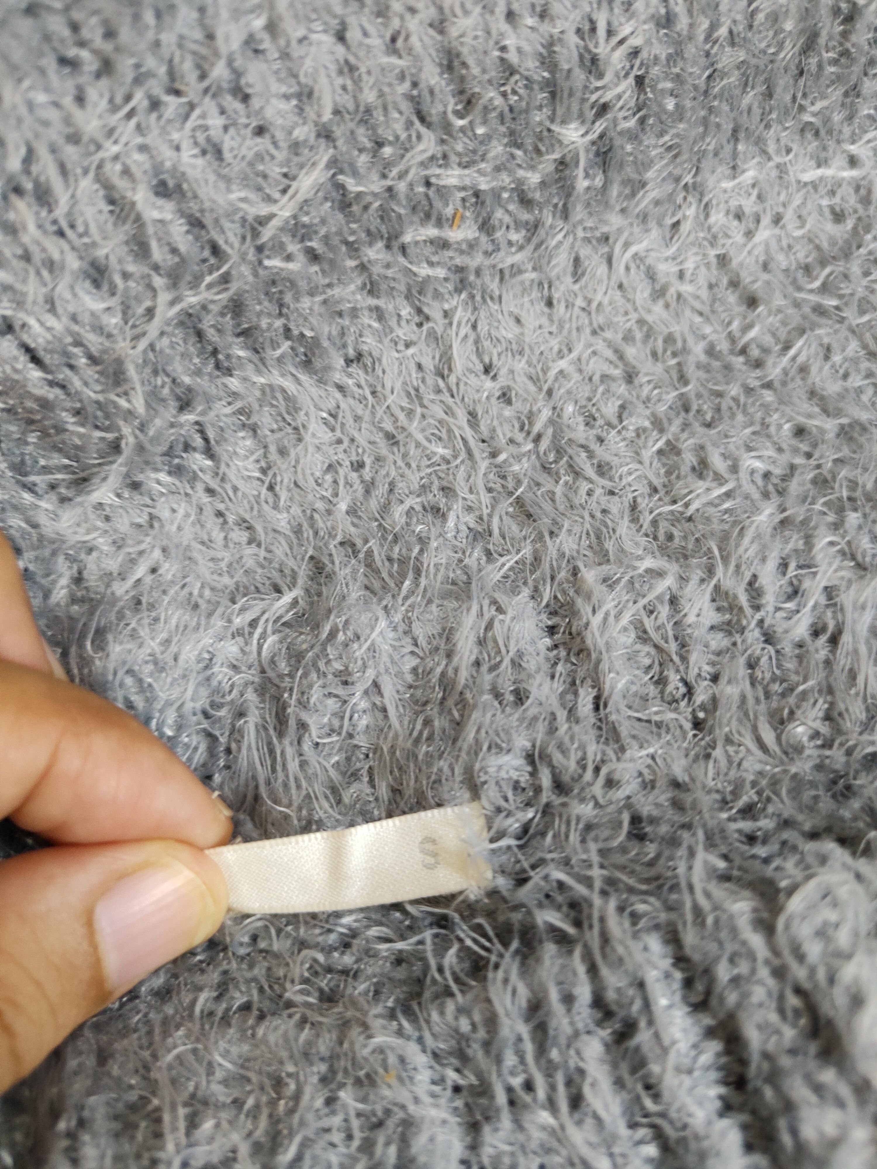 GU GU Dark Gray Shag Shaggy Fur Mohair Knitwear #S2094 Size S / US 4 / IT 40 - 12 Thumbnail