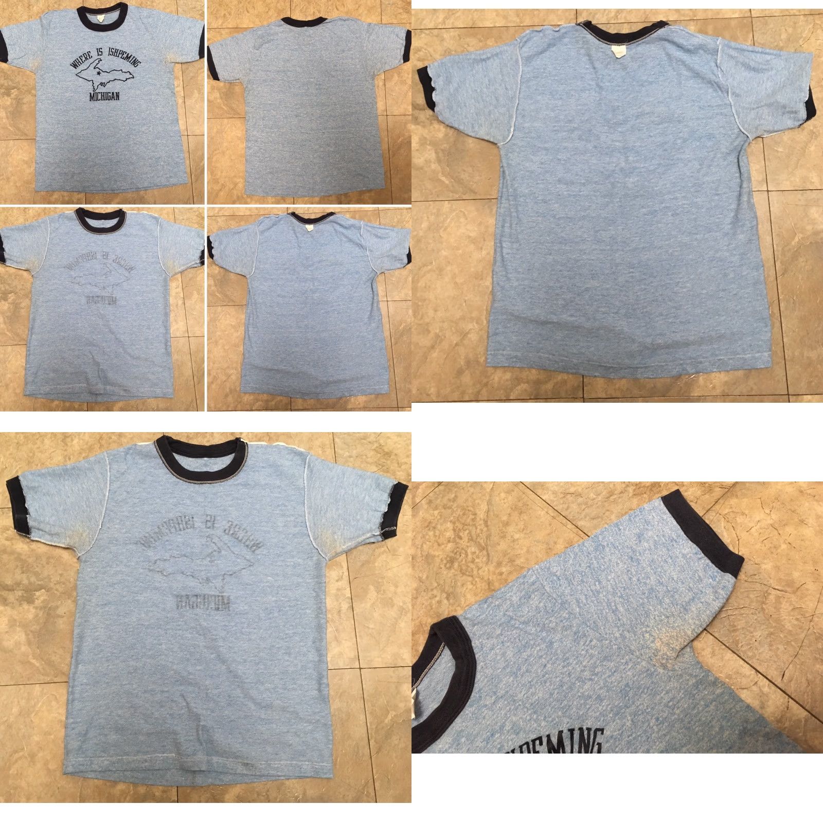 Vintage VINTAGE Springfoot Shirt Mens 70s T Shirt Blue Polyester Short Sleeve Size M Size US M / EU 48-50 / 2 - 8 Thumbnail