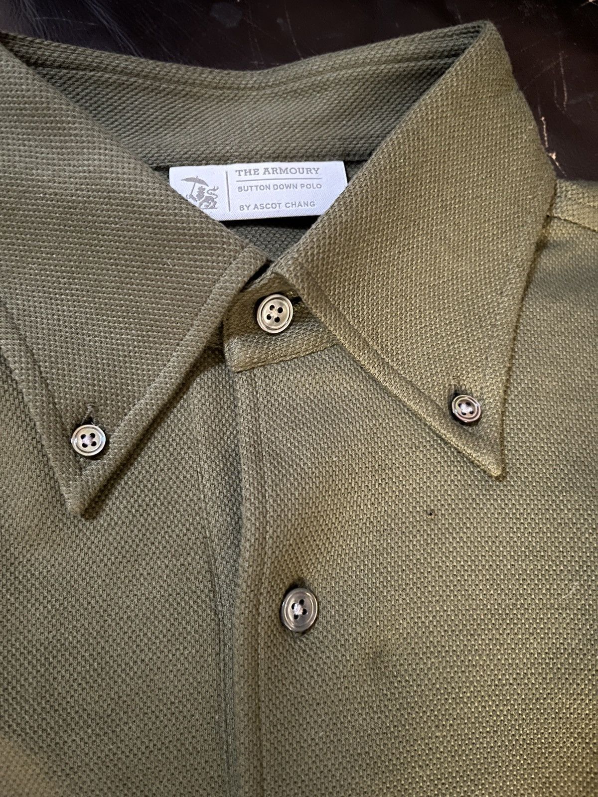 The Armoury The Armoury x Ascot Chang Olive Green LS Polo Collar Shirt Size US S / EU 44-46 / 1 - 7 Thumbnail