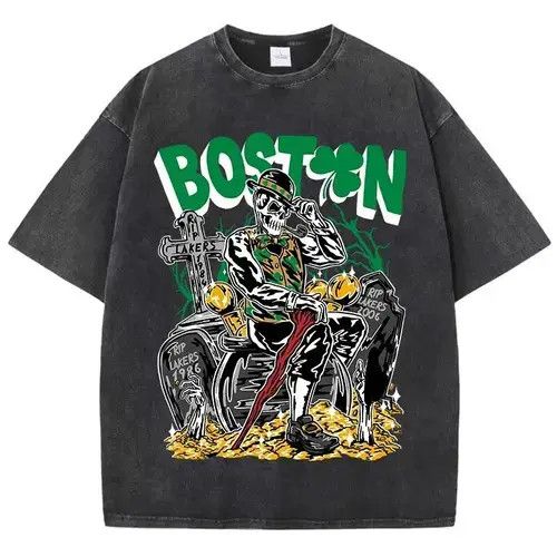 Japanese Brand × Vintage Boston Skeletons 100% Cotton Size US L / EU 52-54 / 3 - 3 Thumbnail