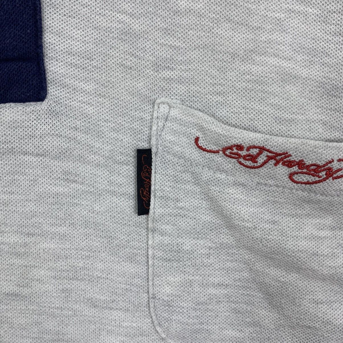Ed Hardy Ed Hardy Vintage Y2K Love Kills Slowly Polo Grey Size L Size US L / EU 52-54 / 3 - 5 Thumbnail