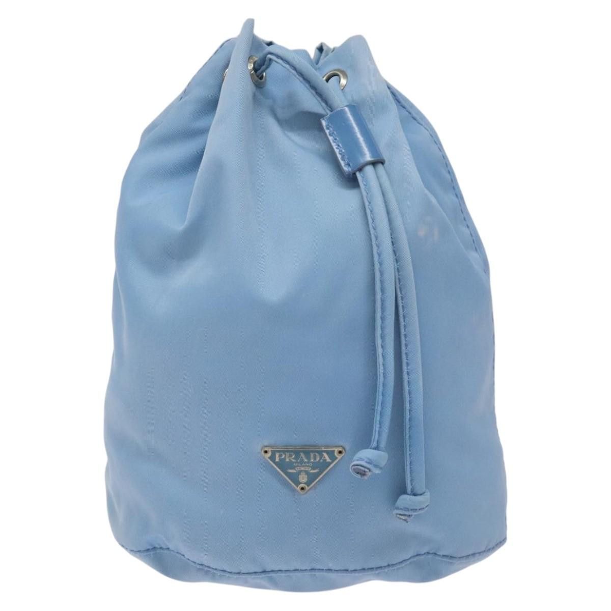 Prada Tessuto Blue Synthetic Clutch Bag (Pre-Owned) Size ONE SIZE - 1 Thumbnail