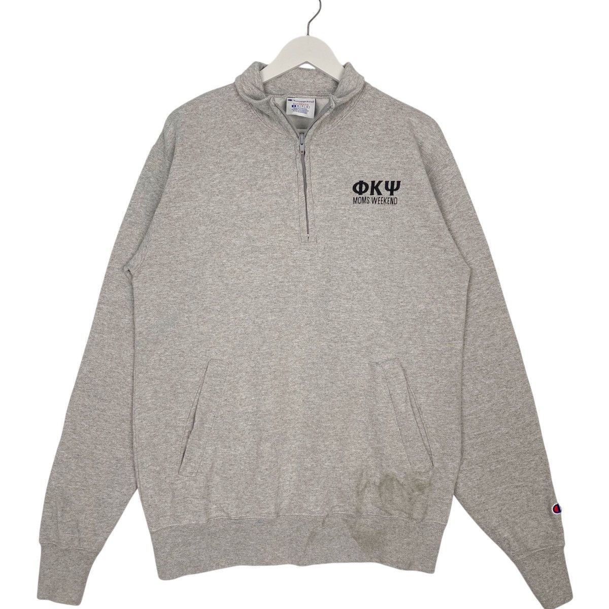 Vintage Champion Printed Quartz Zip Gray Size M