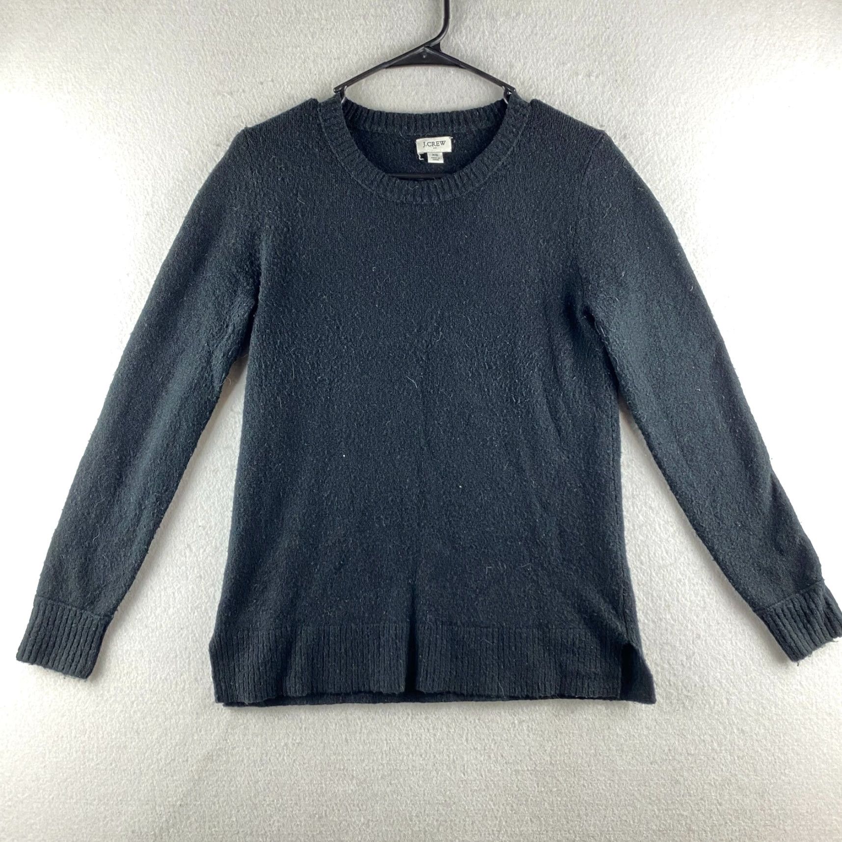J.Crew J. Crew Sweater Womens XS Black Wool Blend Pullover Round Neck Long Sleeve Comfy Size XS / US 0-2 / IT 36-38 - 2 Thumbnail