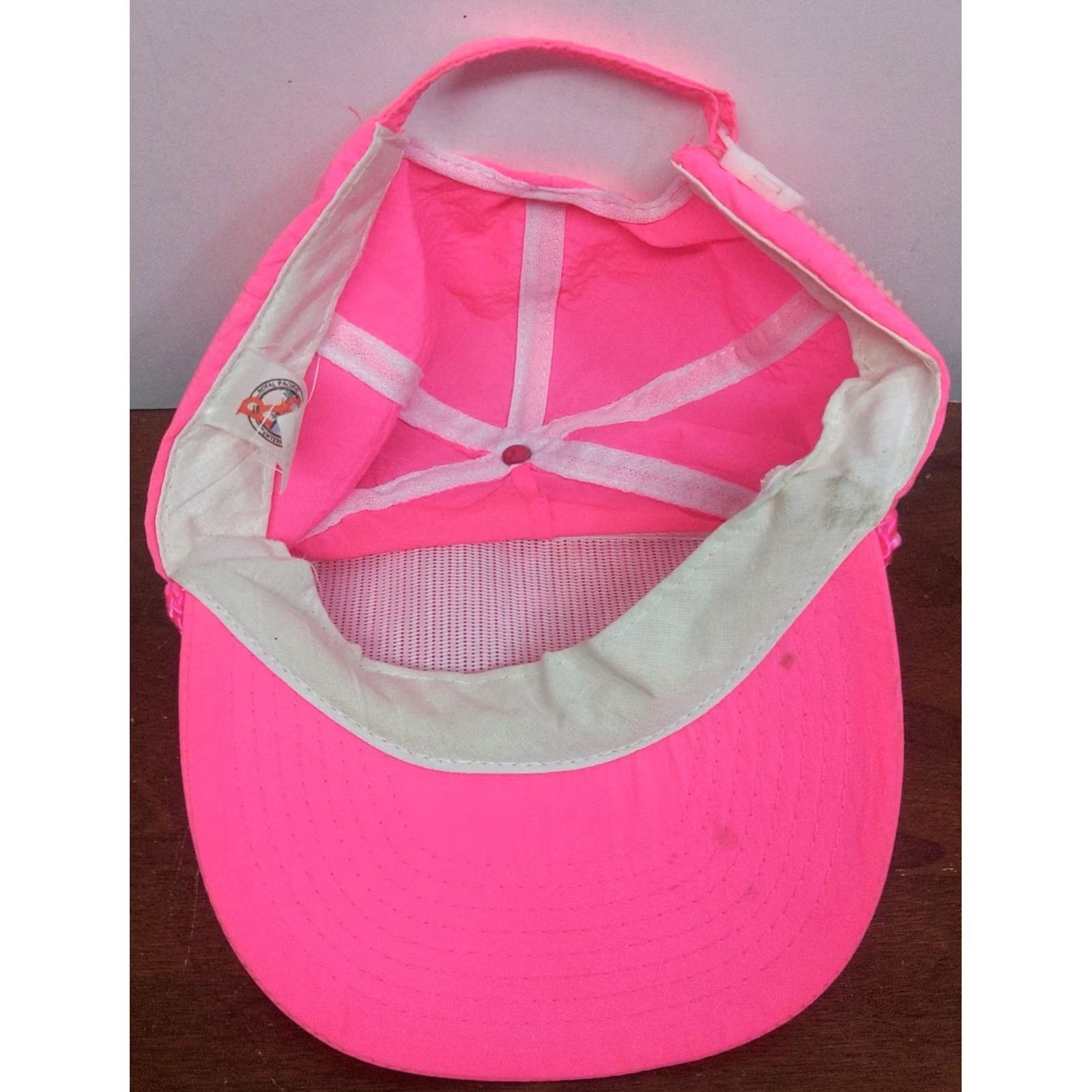 Pinko VINTAGE Pepsi Cola Royal Pacific Baseball Cap Nylon Hot Pink Neon Rope Adjustable One Size Men Hat Cap Retro 90s Hip Hop Beach Orange Neon Pepsi Size ONE SIZE - 7 Thumbnail