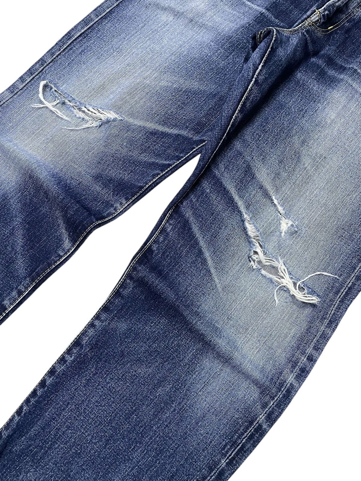 Edwin Rare Edwin 505 Z Selvedge Buckle Back Baggy Loose Jeans Size US 34 / EU 50 - 5 Thumbnail