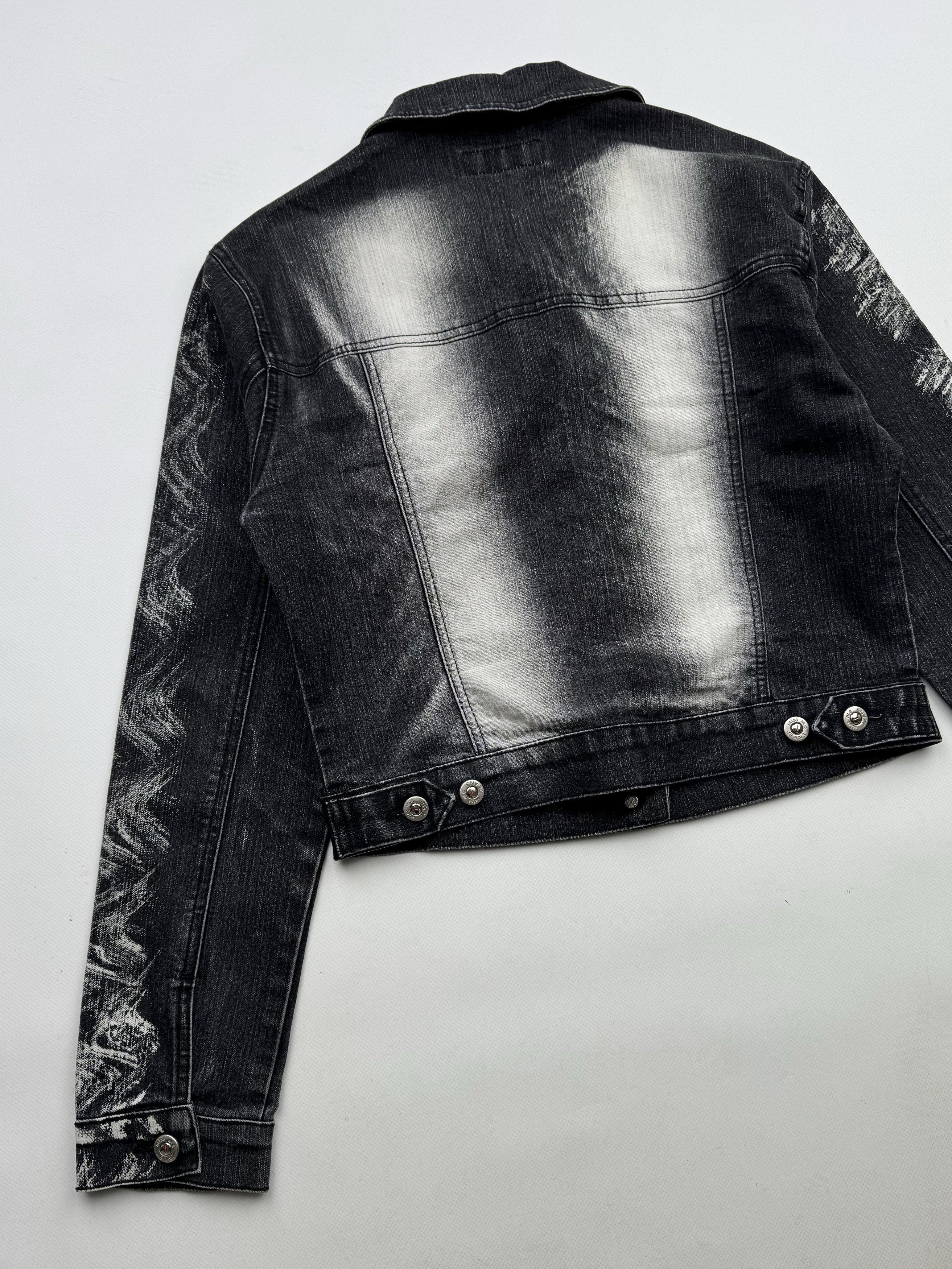 Vintage 90's Faded Cropped Denim Jacket B105(V153)E2 Size M / US 6-8 / IT 42-44 - 6 Thumbnail