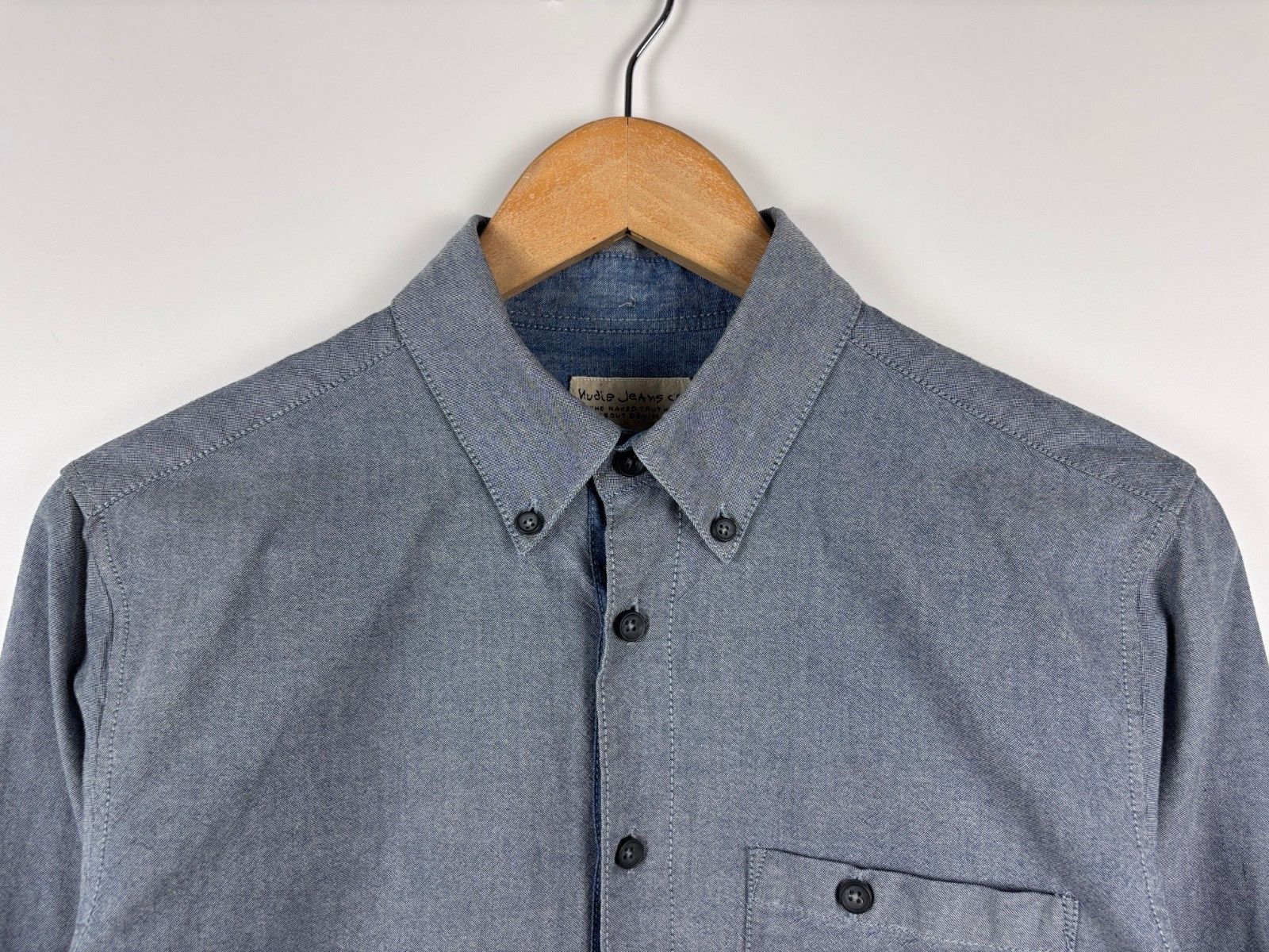 Nudie Jeans Nudie Jeans Chambray Denim Shirt Organic Cotton Blue Size S Size US S / EU 44-46 / 1 - 2 Thumbnail